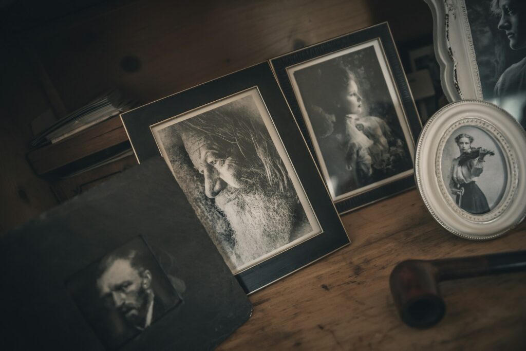 black and white picture frame